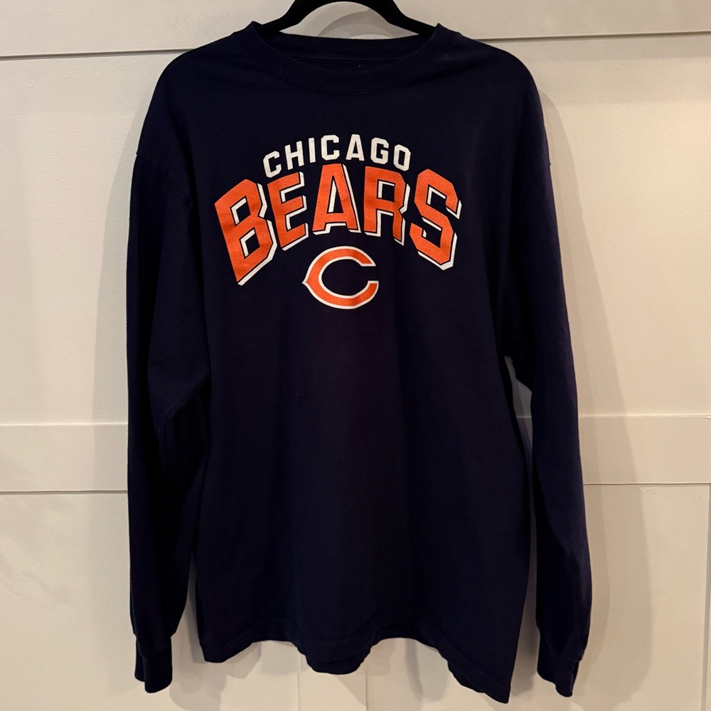 Reebok Chicago Bears Dark Blue Long Sleeve Tee - XL